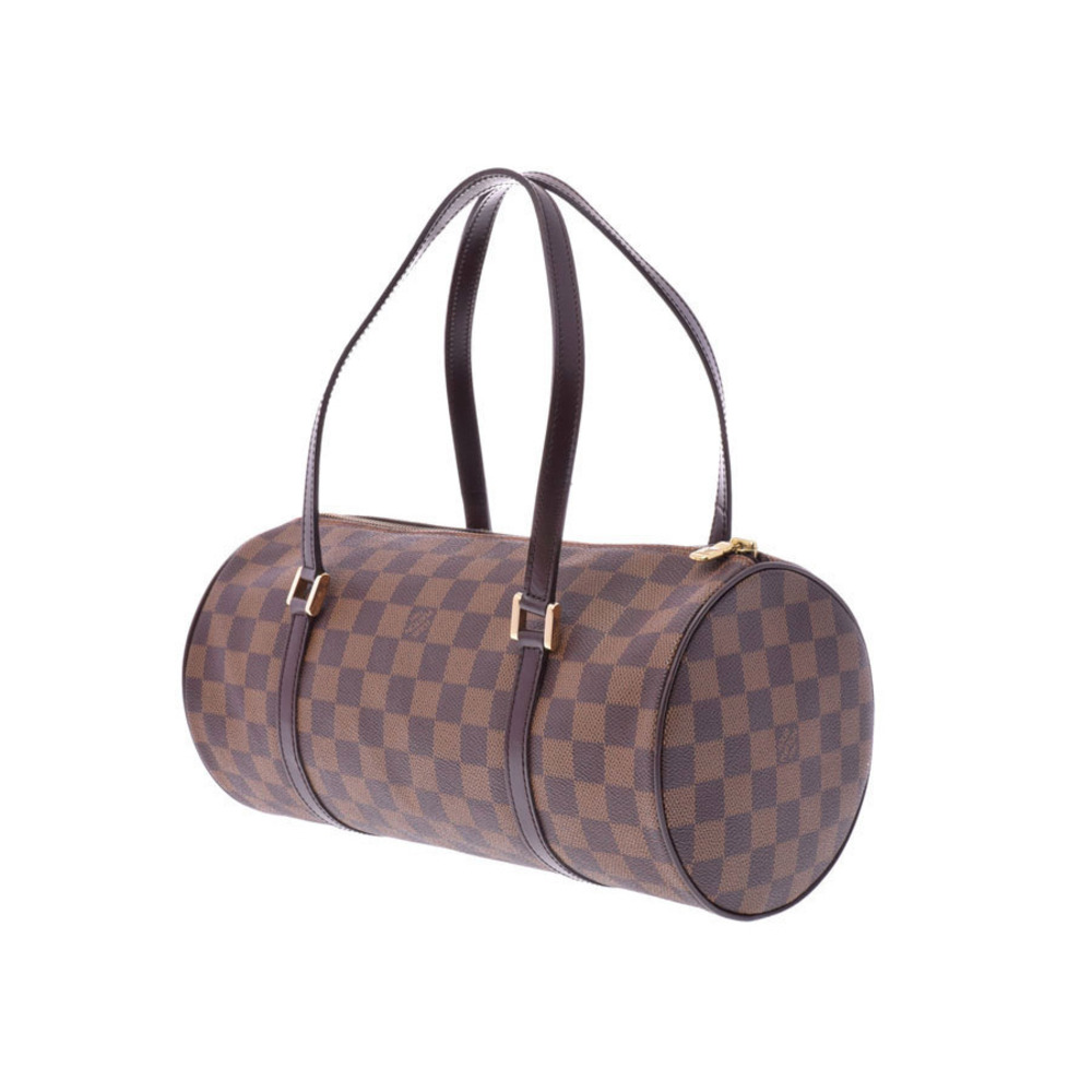 Louis Vuitton leather Papillon handbag brown Ebene Damier